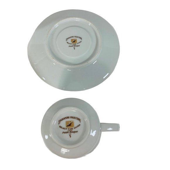 Set of 4 Signature Collection Petite Bouquet China Cup Saucer Tea Coffee Replace - Picture 6 of 7